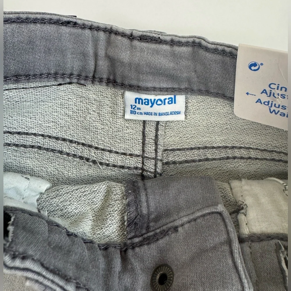 NWT Mayoral Gray Adjustible Waist Jean Shorts - Picture 3 of 4